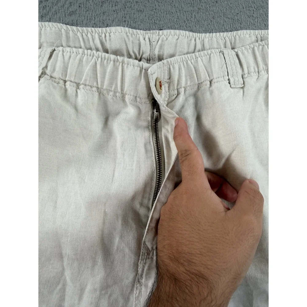 Tommy Bahama Relax Linen Pants Mens Large White Beach Coast Resort Trouser